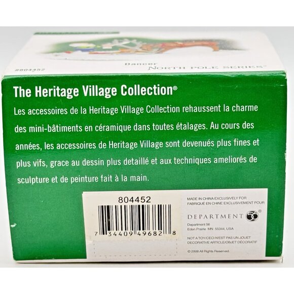 Dept 56 North Pole Series DANCER Reindeer Elf Accessory Christmas Village 804452 - Picture 7 of 7